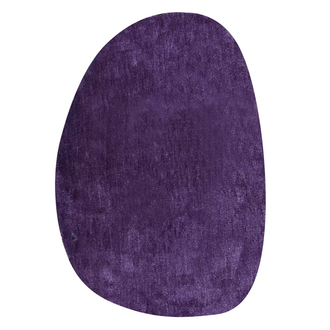Hochflorteppich Cozy Uni Pebble | Lila