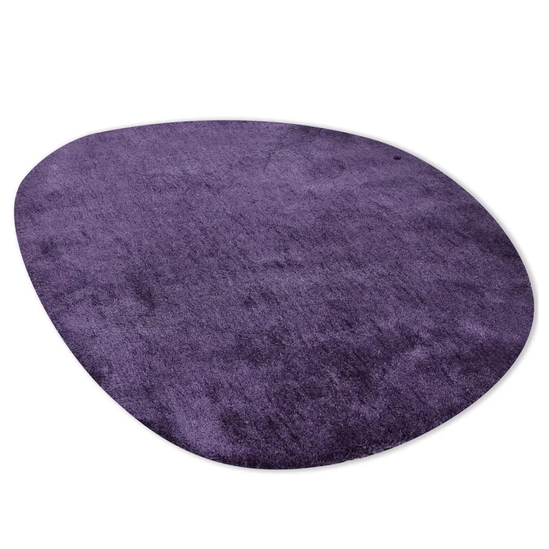 Hochflorteppich Cozy Uni Pebble | Lila