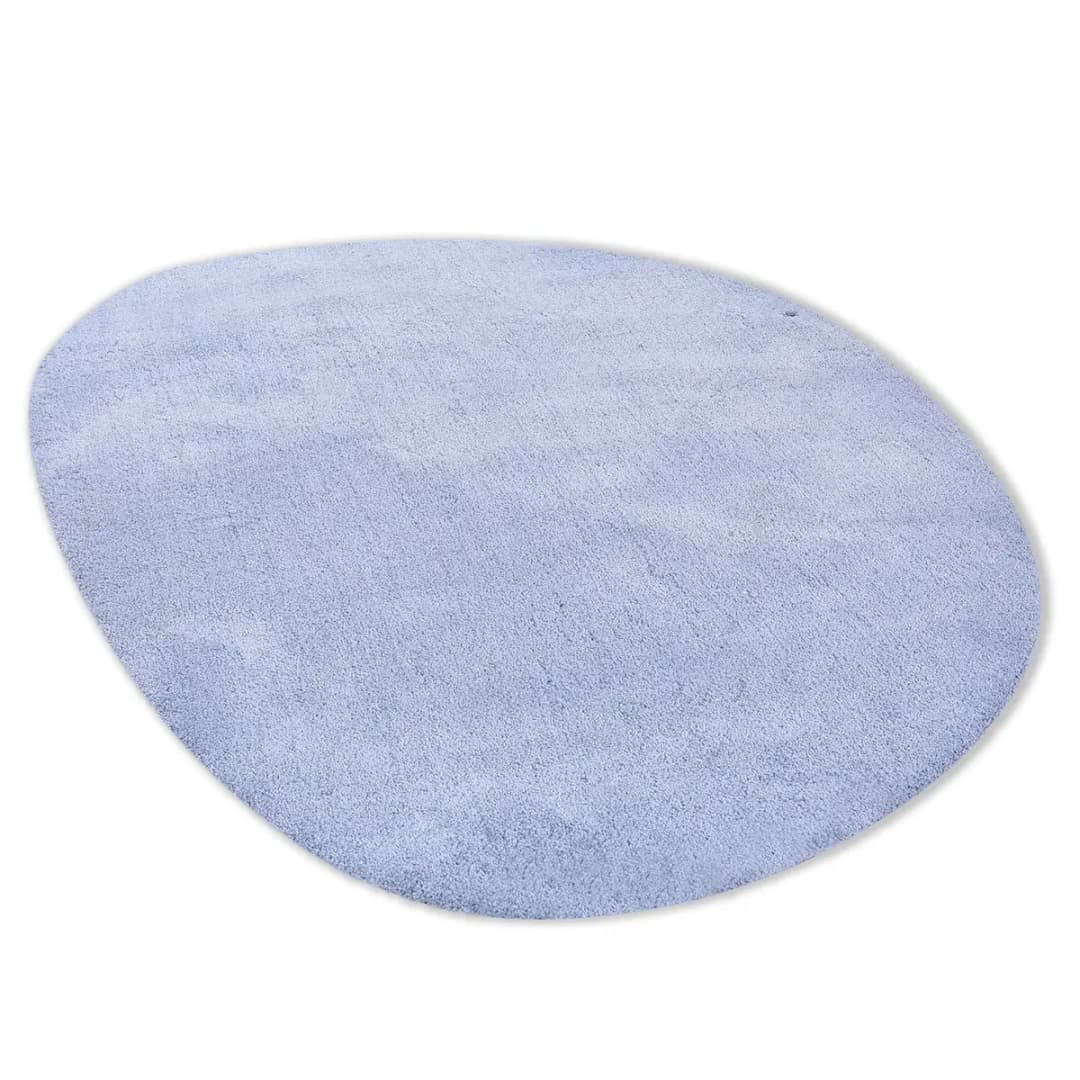 Hochflorteppich Cozy Uni Pebble | Blau