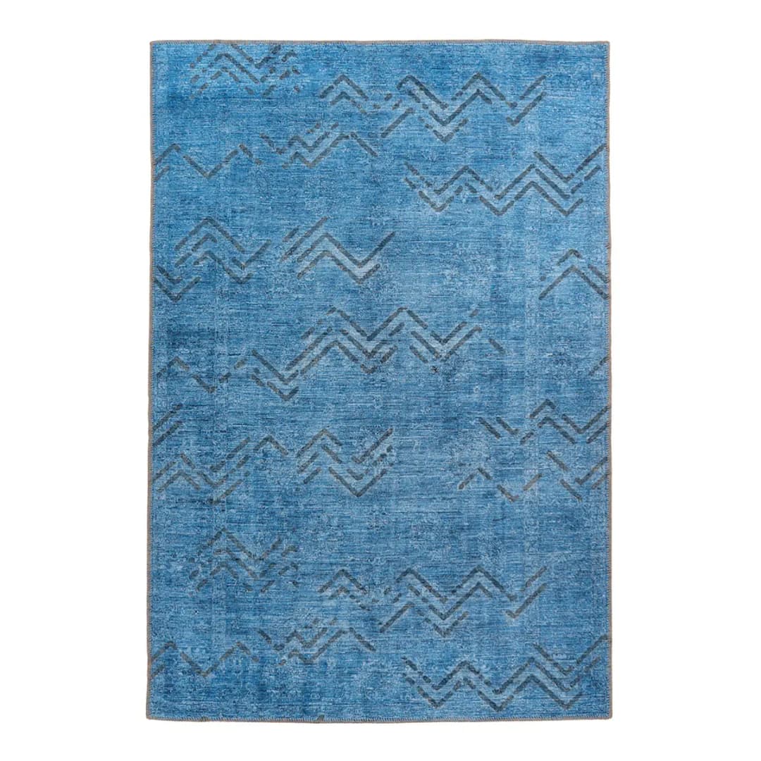 Kurzflorteppich Antique 325 Blau/Blau 120 x 180cm | Blau