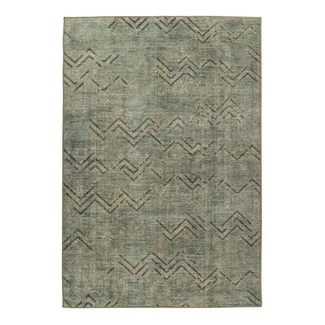 Kurzflorteppich Antique 325 Grün/Khaki 120 x 180cm | Grün