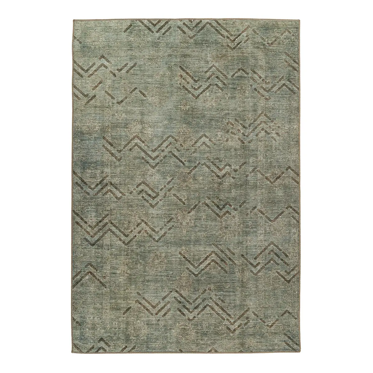 Kurzflorteppich Antique 325 Grün/Khaki 120 x 180cm | Grün