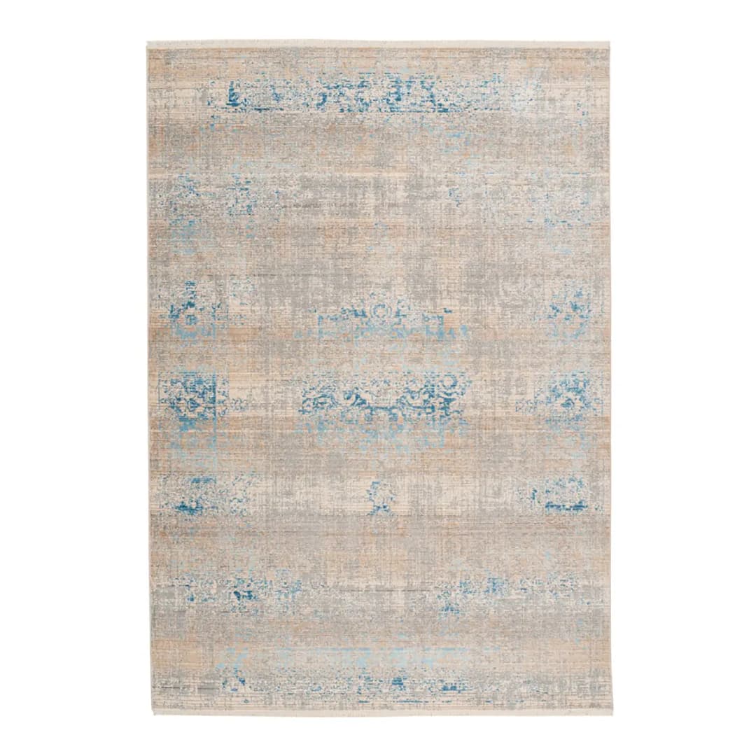 Kurzflorteppich Baroque 300 Türkis/Grau 120 x 170cm