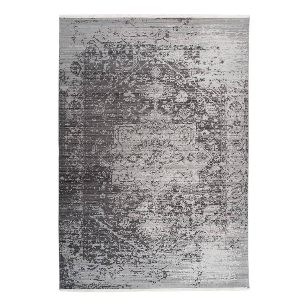 Kurzflorteppich Baroque 800 Grau | Grau