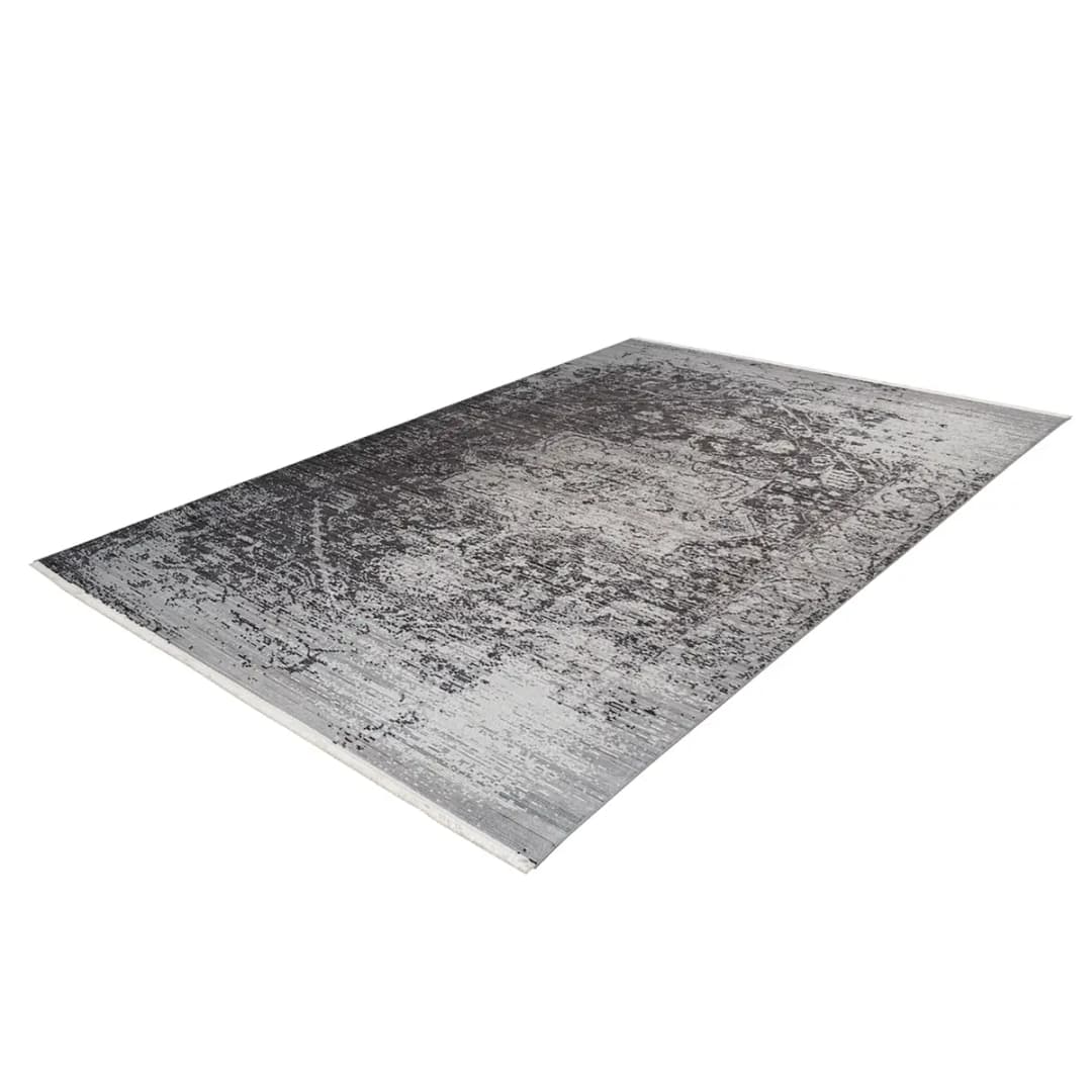 Kurzflorteppich Baroque 800 Grau | Grau