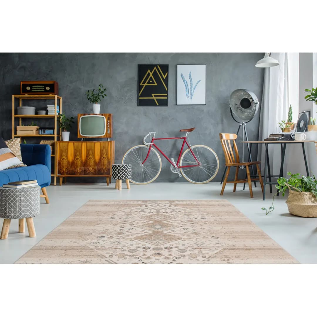 Kurzflorteppich Baroque 1100 Beige 160 x 230cm | Beige
