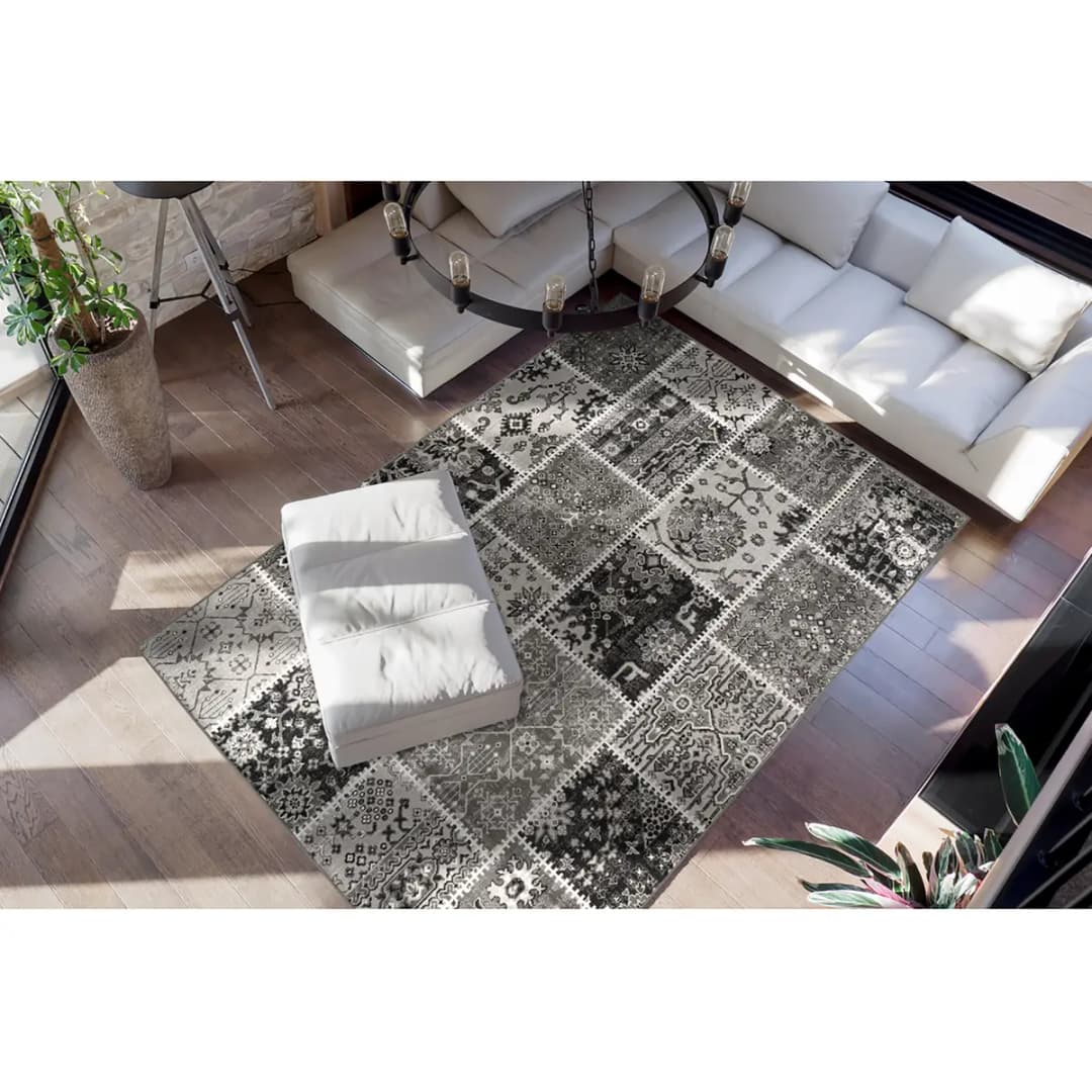 Kurzflorteppich Ariya 425 Grau/Grau 200 x 290cm Webstoff | Grau