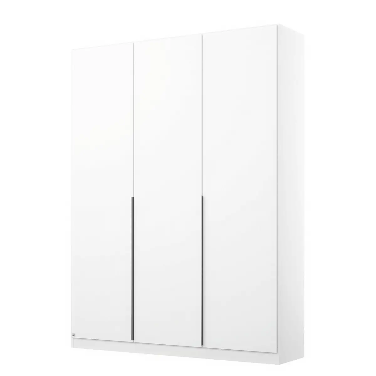 Drehtürenschrank Alabama 136 x 210cm Weiß/Alpinweiß Classic Aluminium