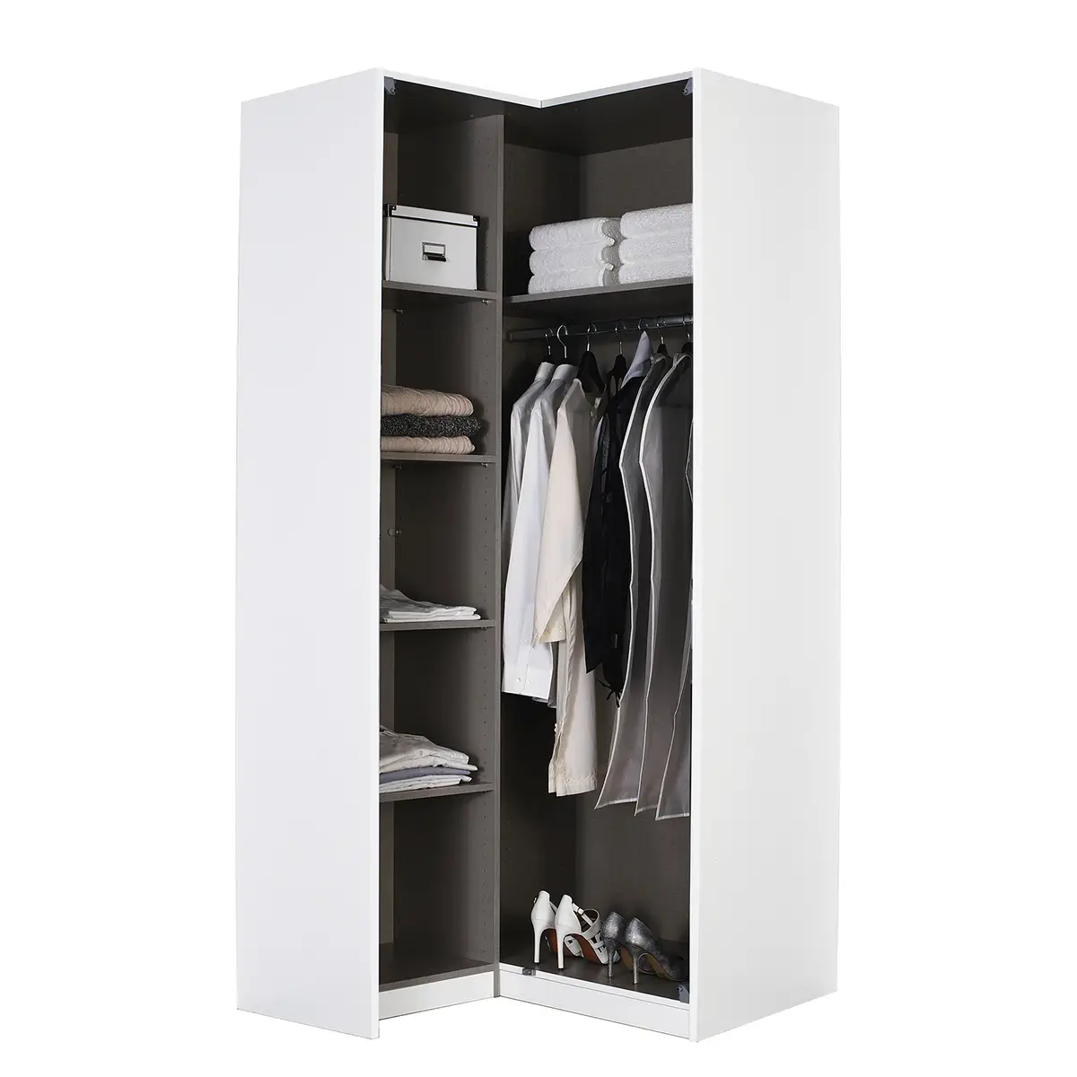 Eckschrank Alabama Typ B | Weiß