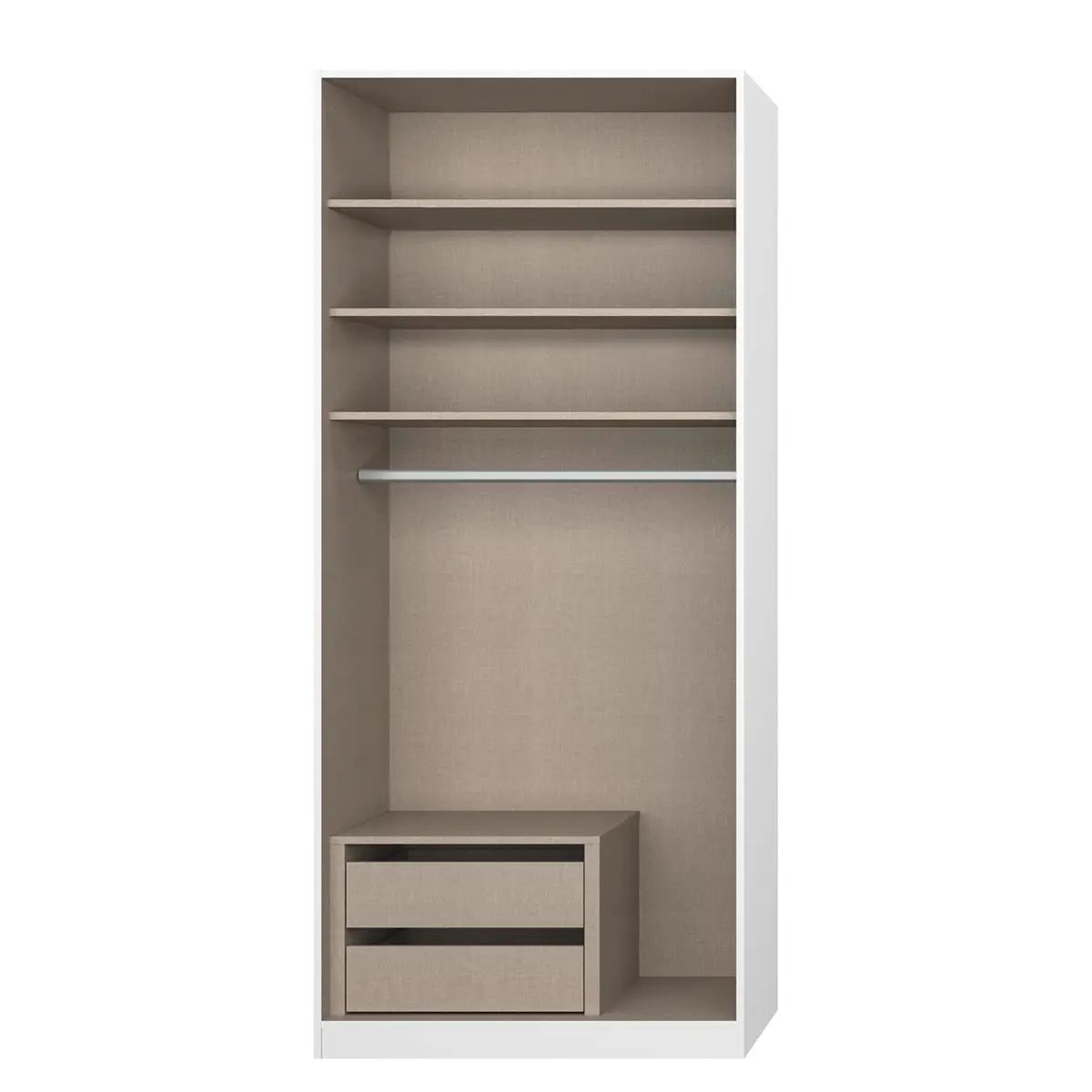 Drehtürenschrank Alabama | Weiß