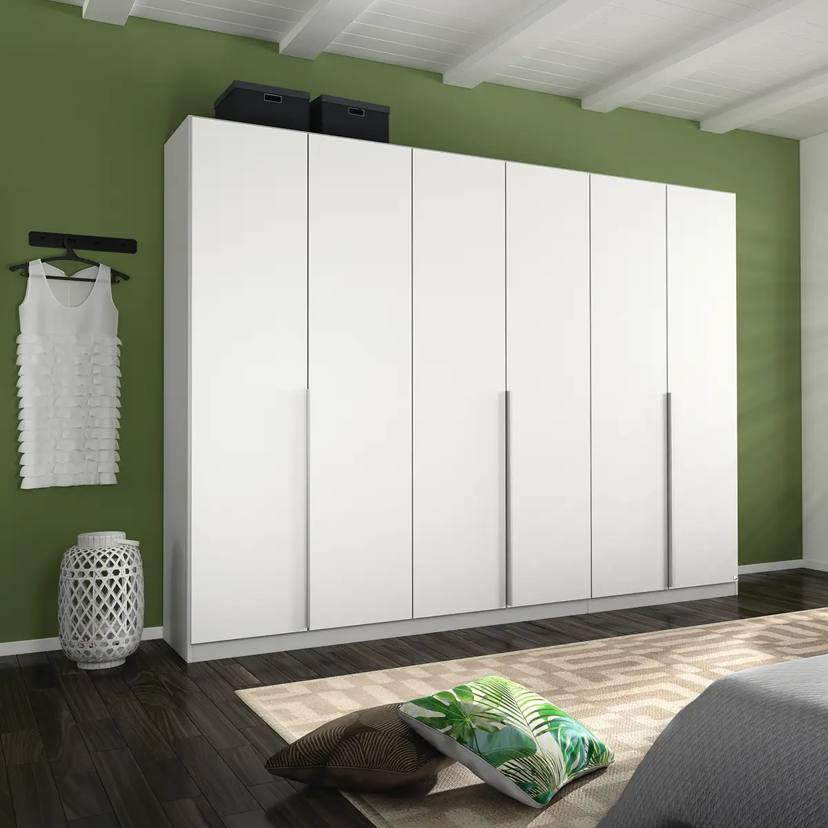 Drehtürenschrank Alabama | Weiß