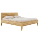 Massivholzbett Tanville 160 x 200cm Wildeiche Braun | Braun