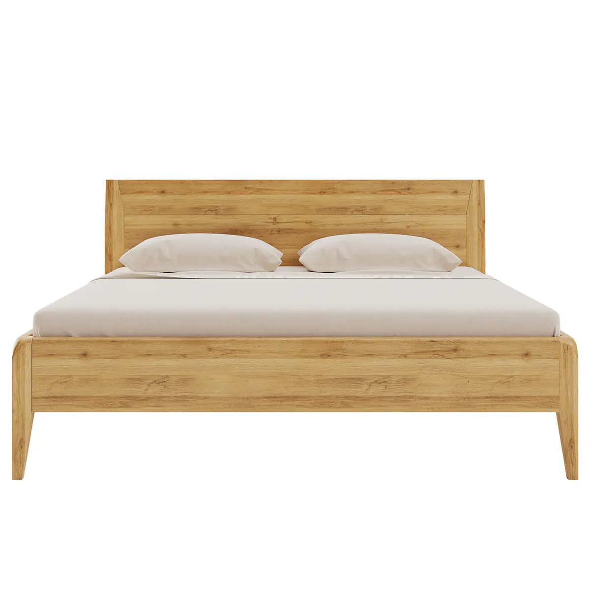 Massivholzbett Tanville 160 x 200cm Wildeiche Braun | Braun