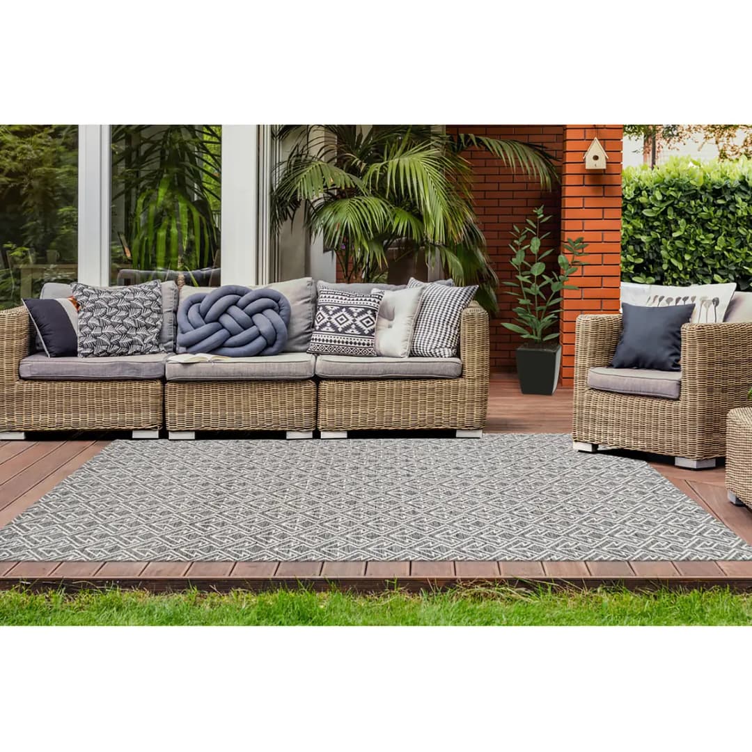 In-/Outdoor-Teppich Yoga | Grau