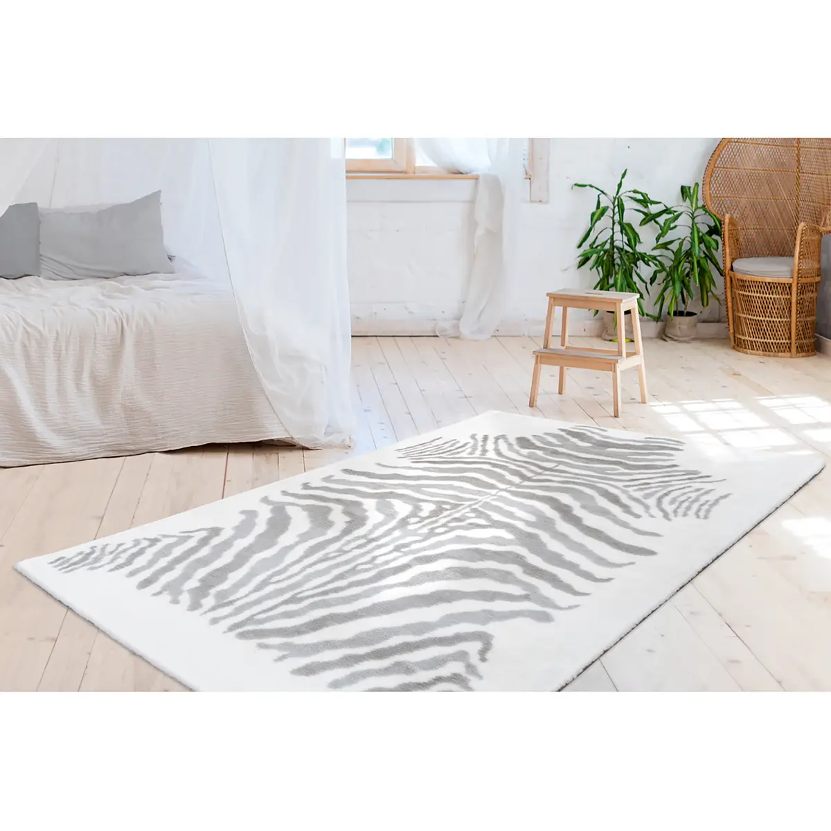 Hochflorteppich Rabbit Animal | Grau