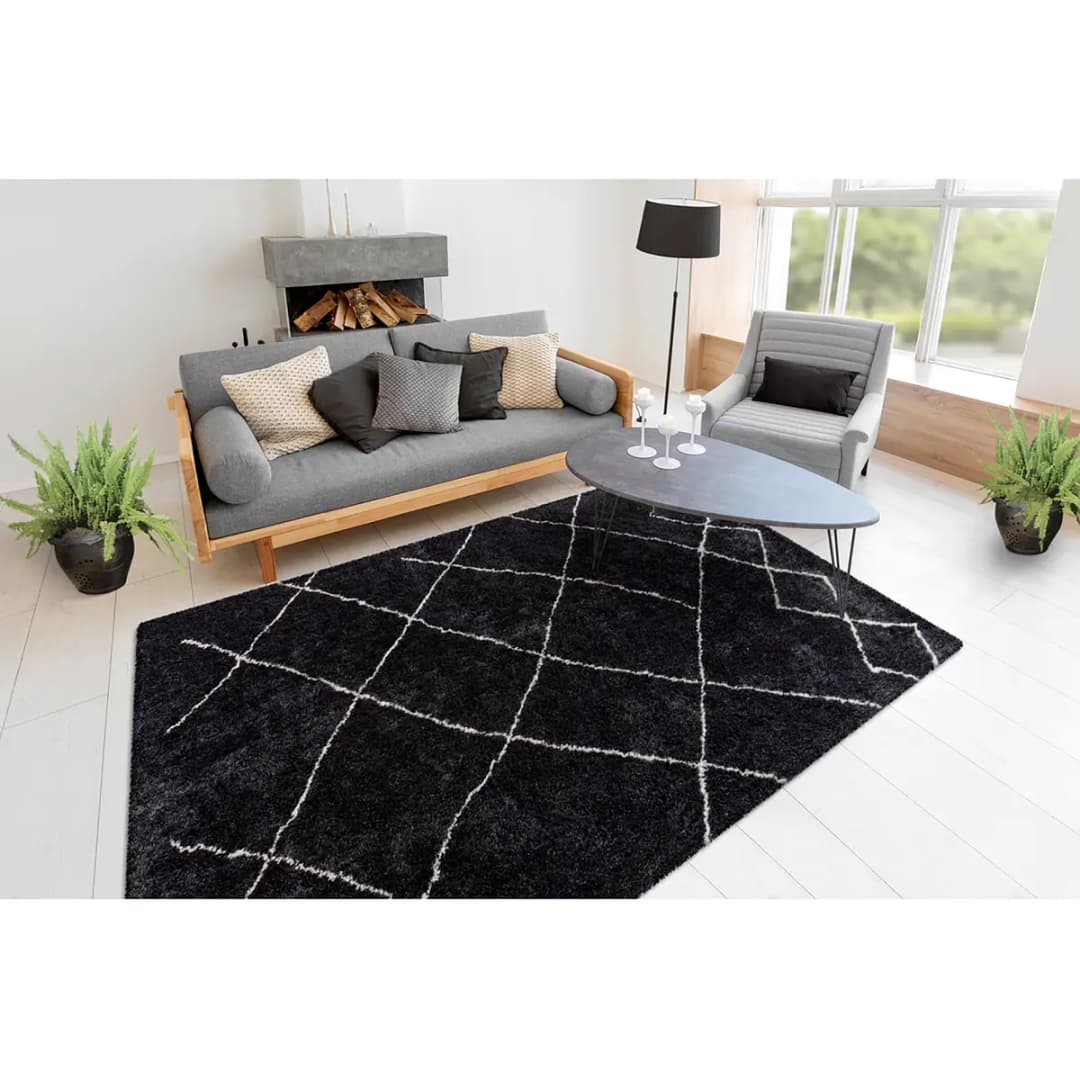 Kurzflorteppich Orlando 525 Grau/Anthrazit 80 x 150cm Webstoff
