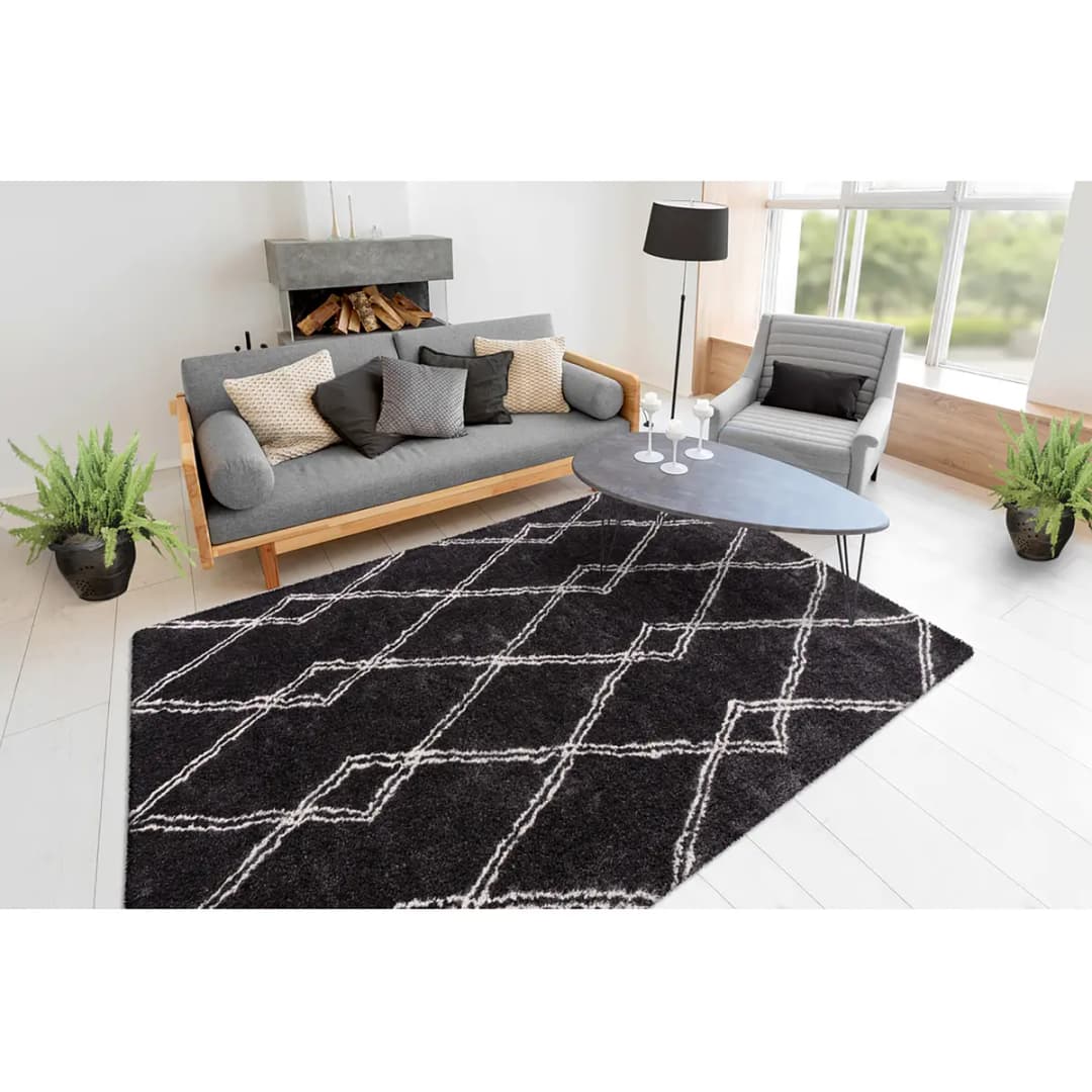 Kurzflorteppich Orlando 125 Grau/Anthrazit 80 x 150cm | Grau