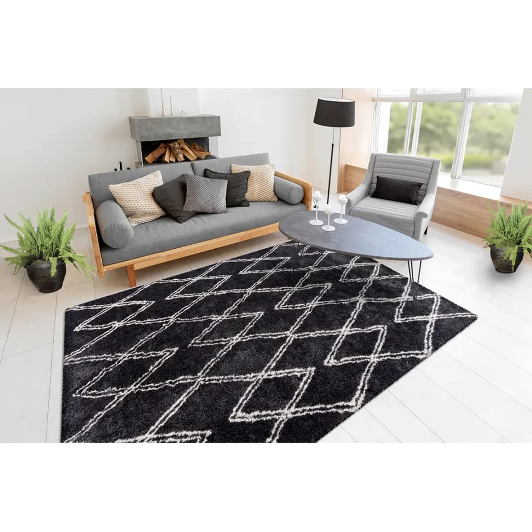 Kurzflorteppich Orlando 325 Grau/Anthrazit 80 x 150cm | Grau