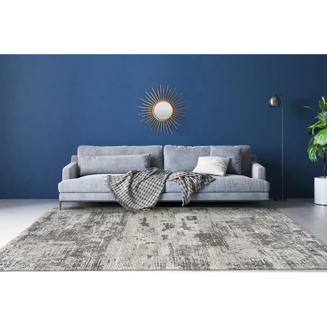 Kurzflorteppich Sinai 325 Grau 80 x 150cm Webstoff | Grau