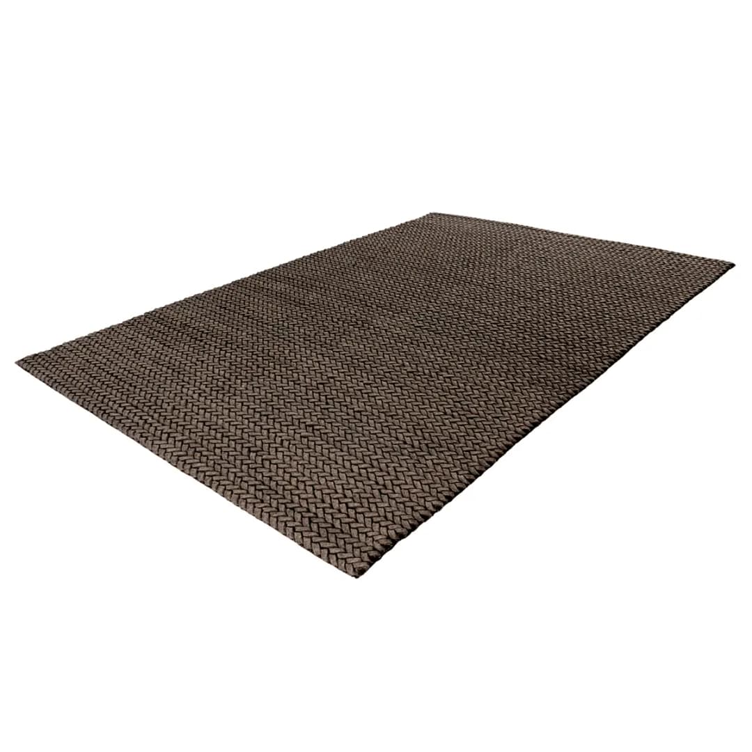 Kurzflorteppich Robbie 125 Braun/Braun 80 x 150cm Webstoff