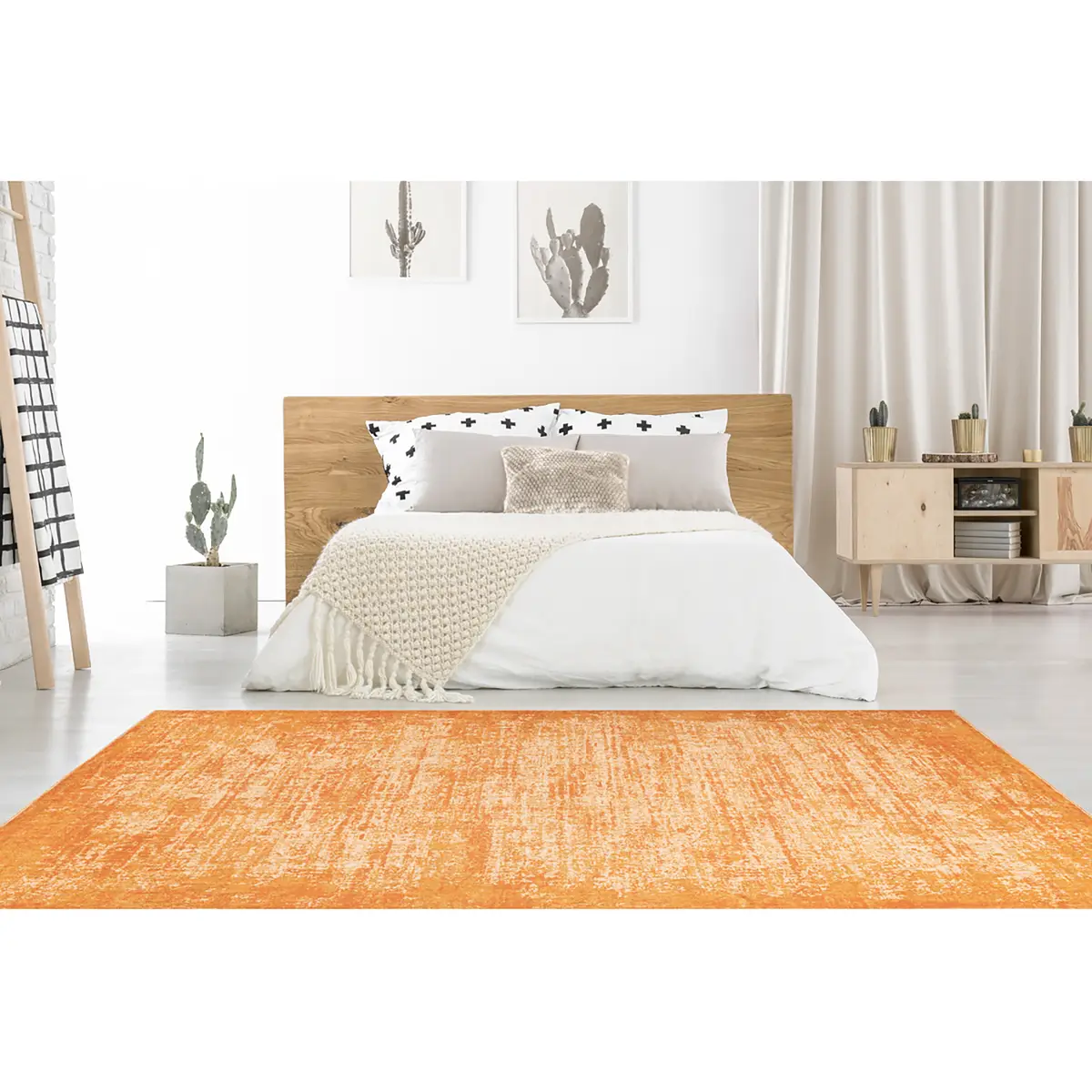Kurzflorteppich Piemont 1025 Braun/Orange 80 x 150cm | Braun