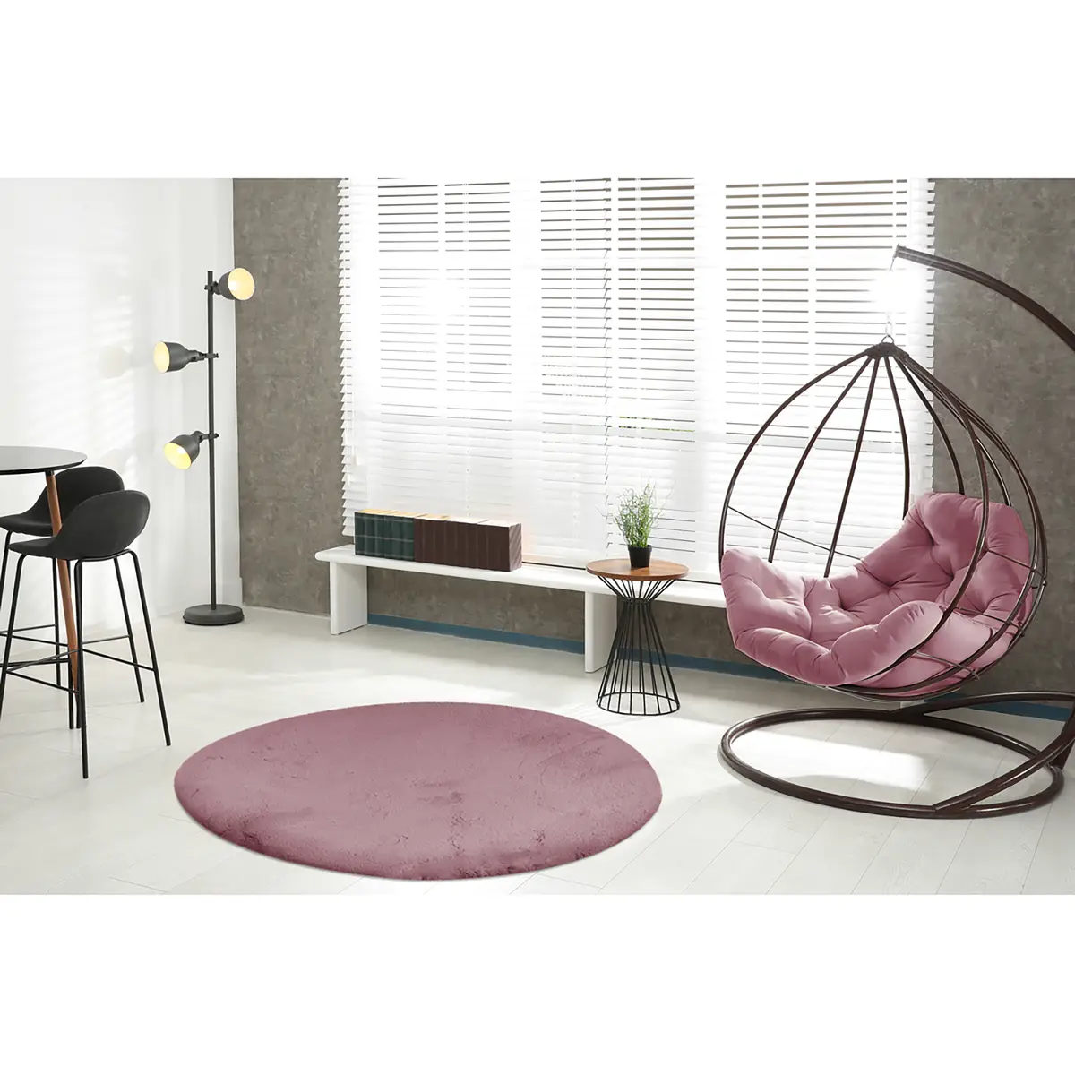 Hochflorteppich Rabbit Light 500 Rund Ø 160cm Pink | Rosa