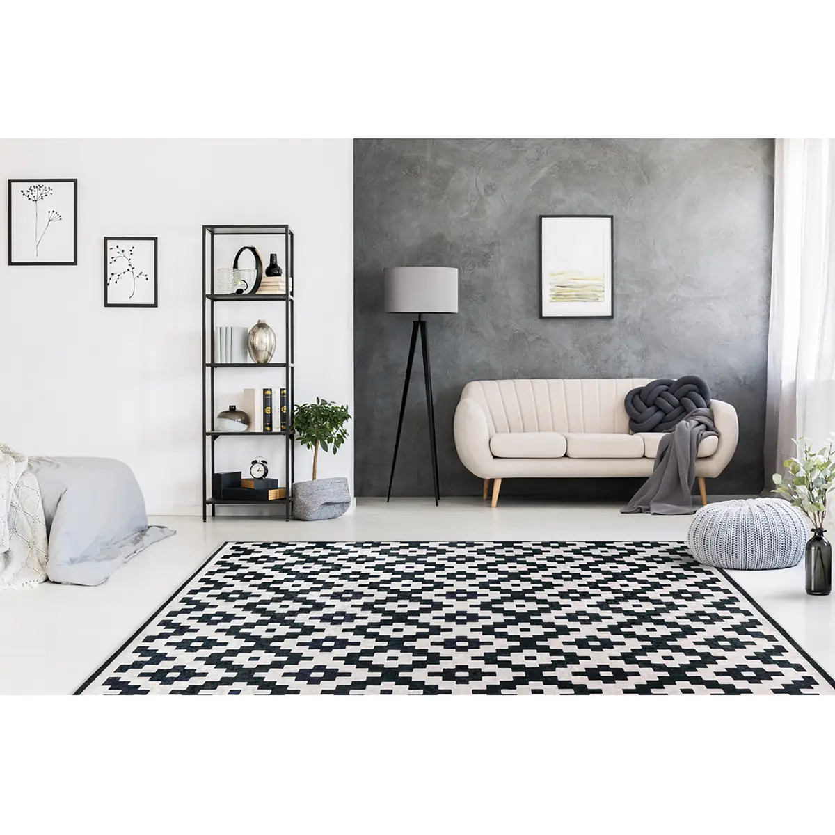 Kurzflorteppich Sally 225 | Schwarz