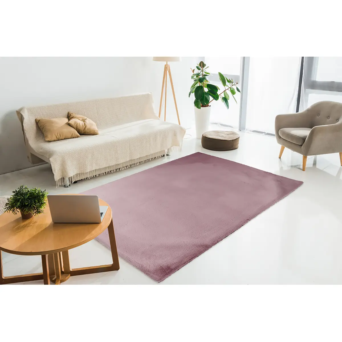 Hochflorteppich Rabbit Light 500 | Rosa