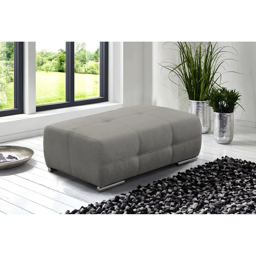 Polsterhocker Beutin | Grau