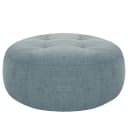 Pouf Montfort Ø 104cm Blau Chenille Alix: Hellblau | Blau