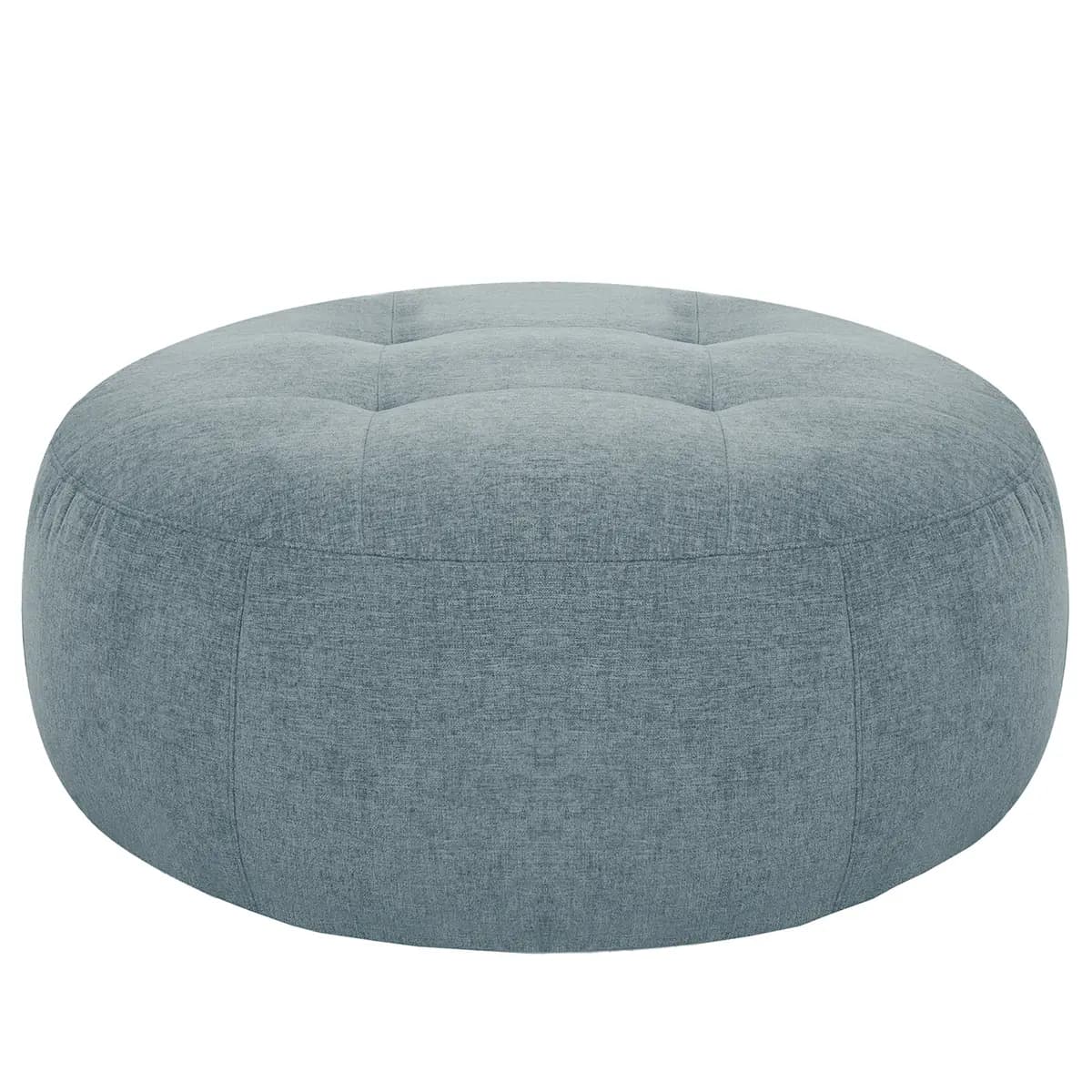 Pouf Montfort Ø 104cm Blau Chenille Alix: Hellblau | Blau
