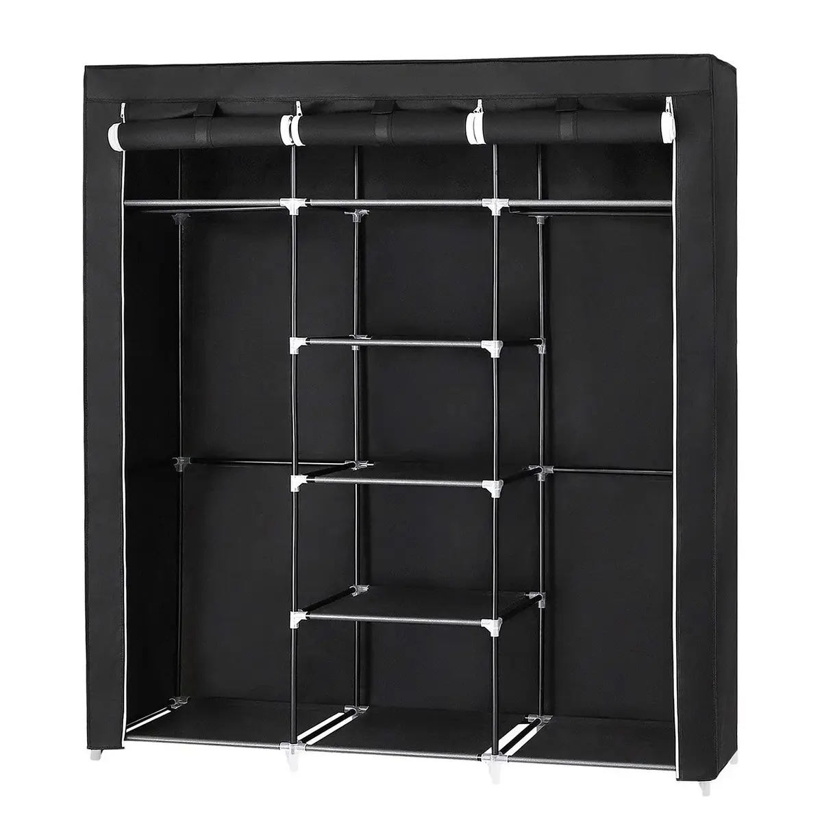 Stoffschrank Branville II | Schwarz