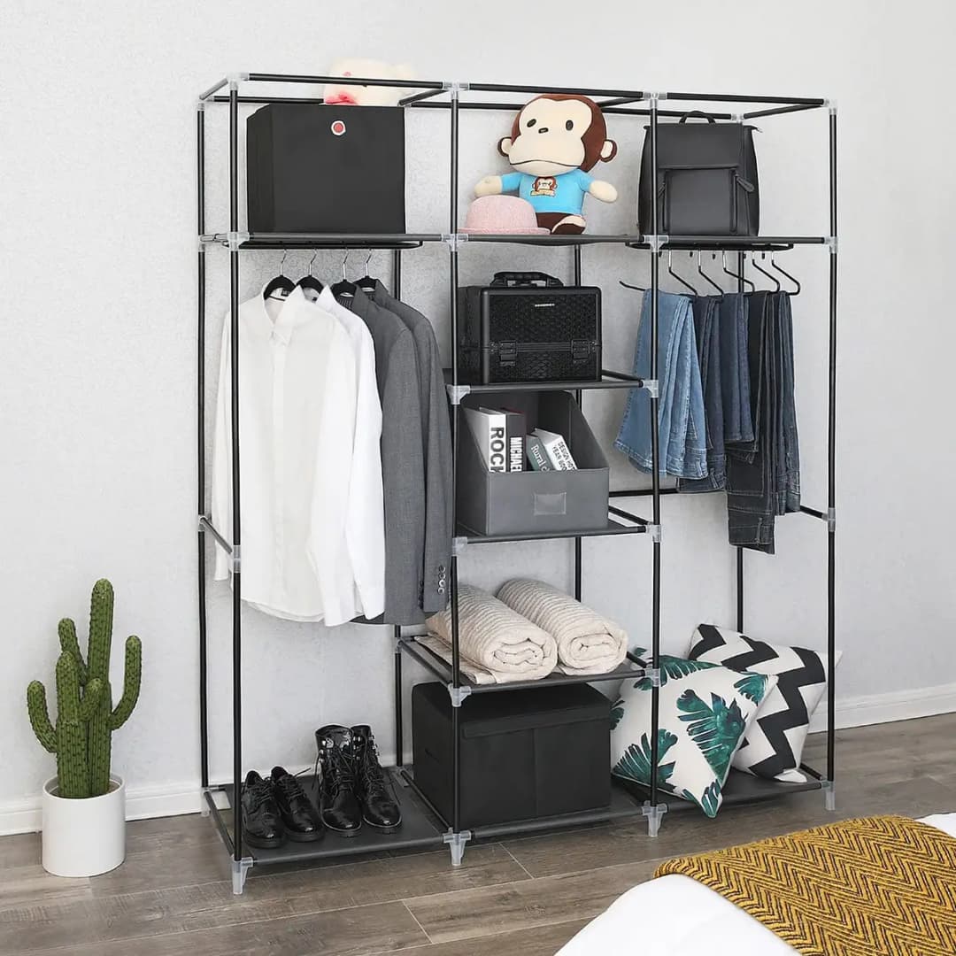 Stoffschrank Branville II | Schwarz