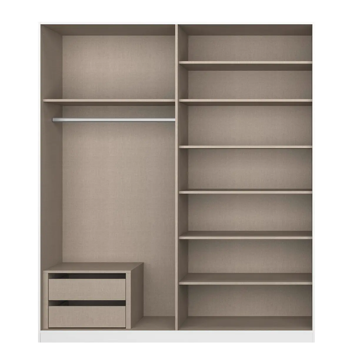 Drehtürenschrank Alabama | Grau