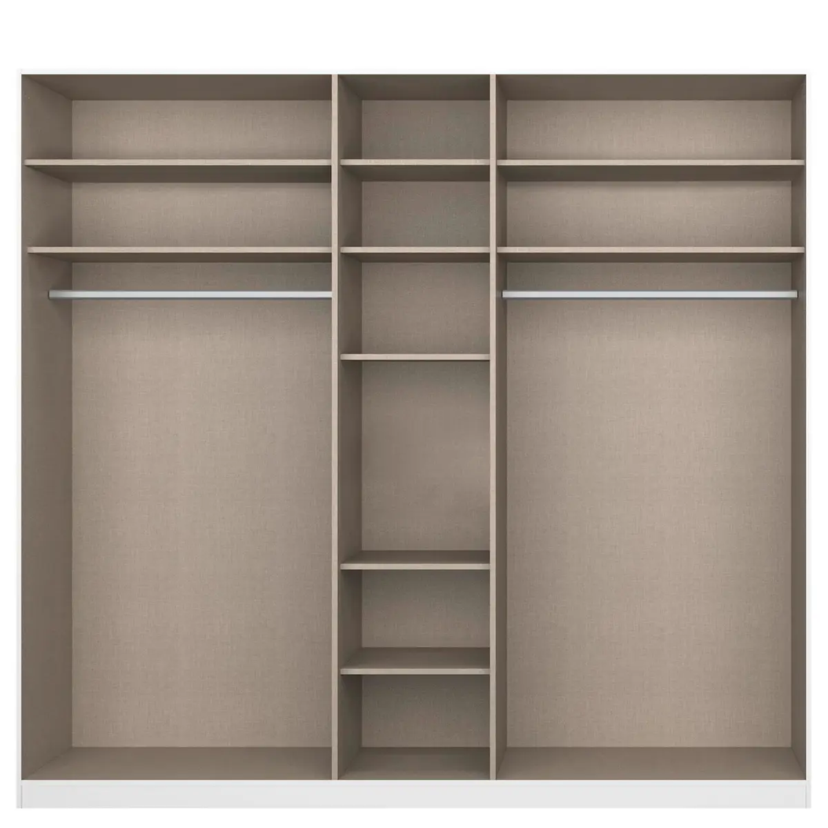 Drehtürenschrank Alabama 226 x 229cm Grau/Grau Classic Aluminium mit