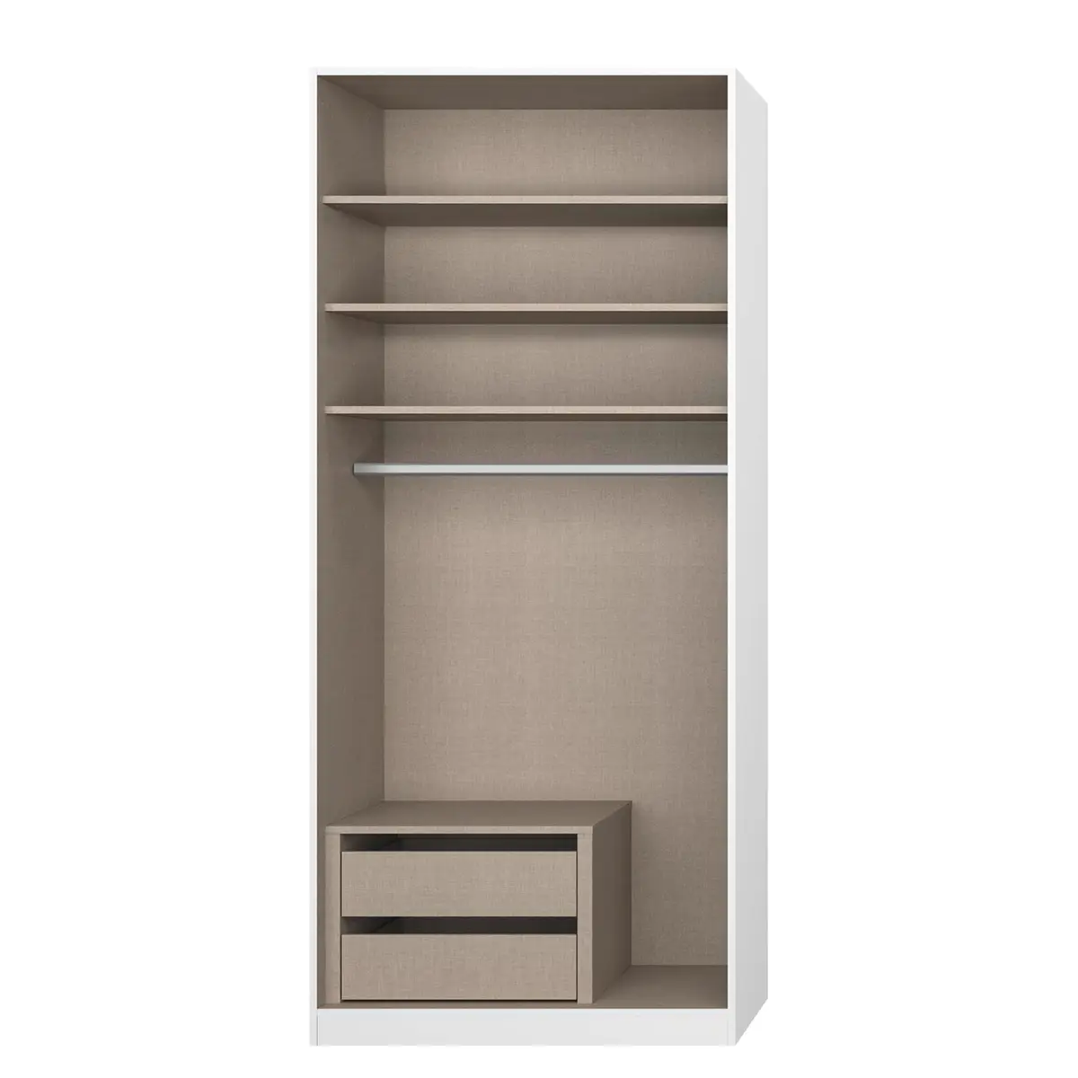 Drehtürenschrank Alabama | Weiß