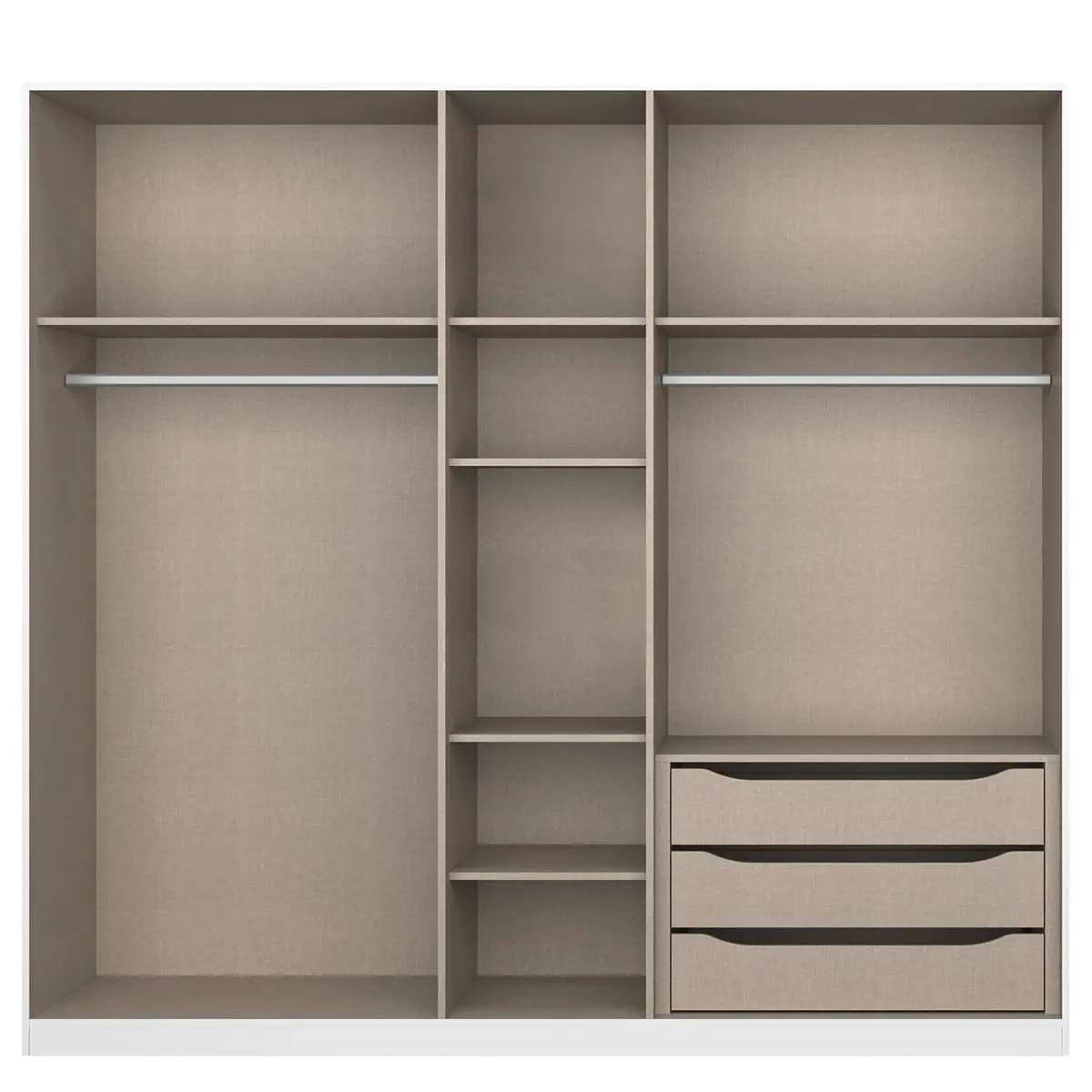 Drehtürenschrank Alabama | Weiß