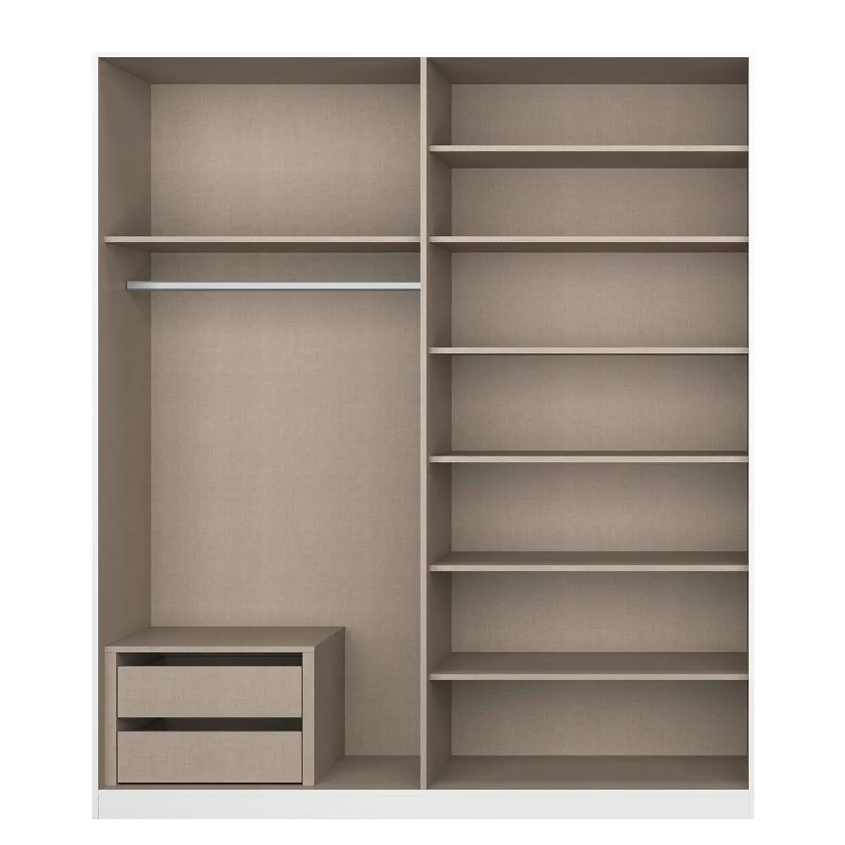 Drehtürenschrank Alabama | Weiß