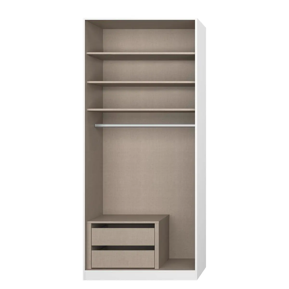 Drehtürenschrank Alabama | Weiß