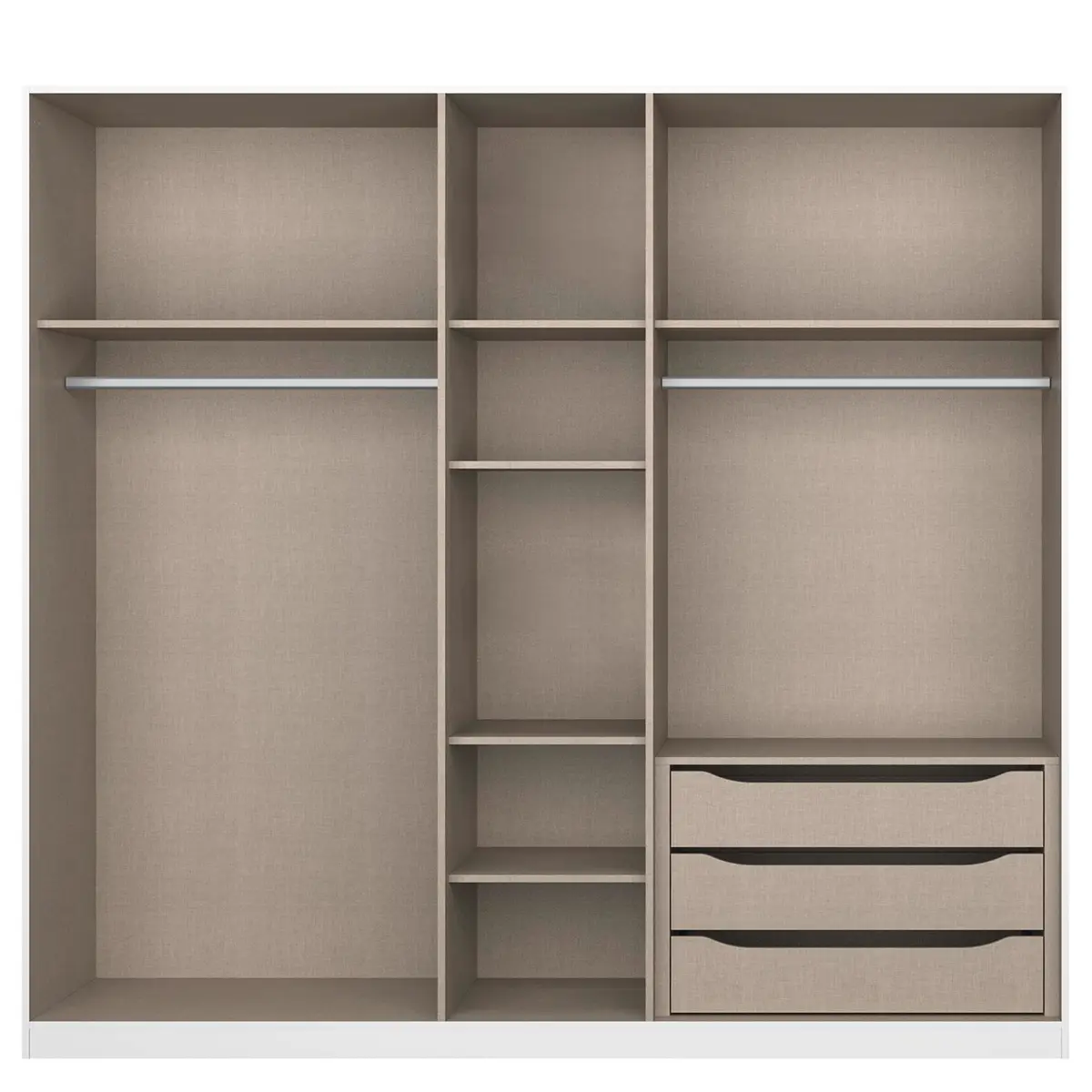 Drehtürenschrank Alabama | Weiß