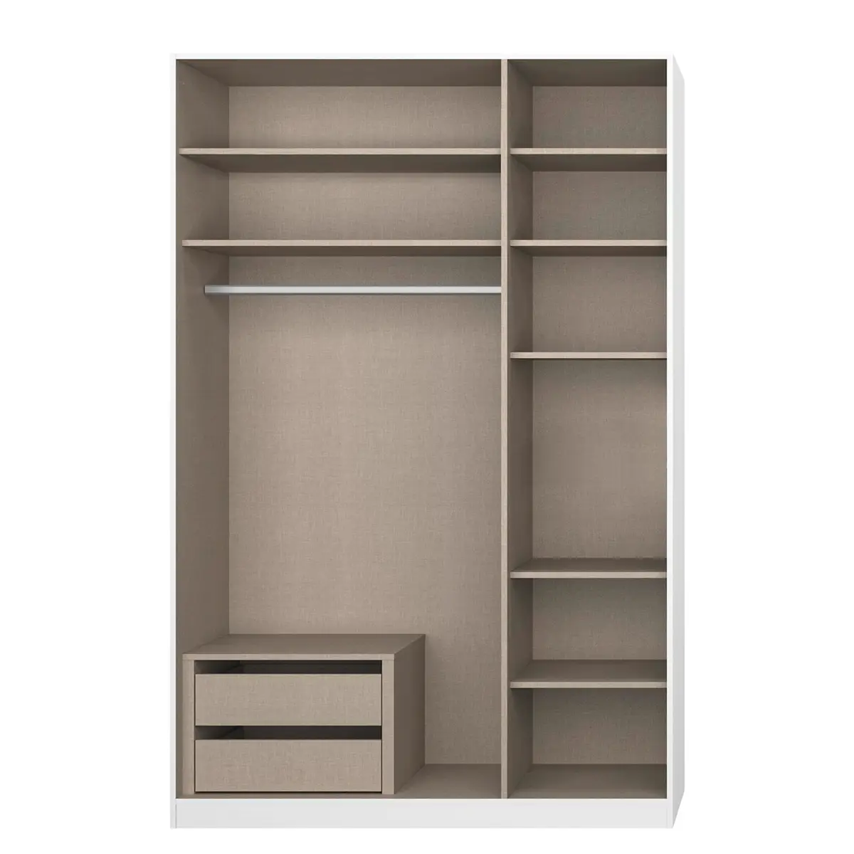 Drehtürenschrank Alabama | Weiß
