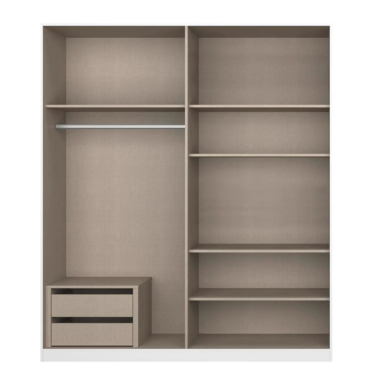 Drehtürenschrank Alabama 181 x 210cm Grau/Grau Premium | Grau