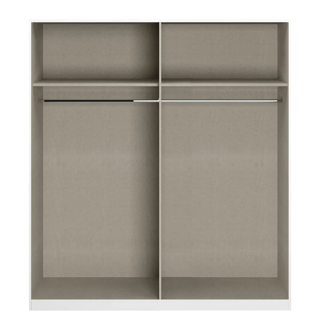 Drehtürenschrank Alabama 181 x 210cm Grau/Grau Basic Aluminium