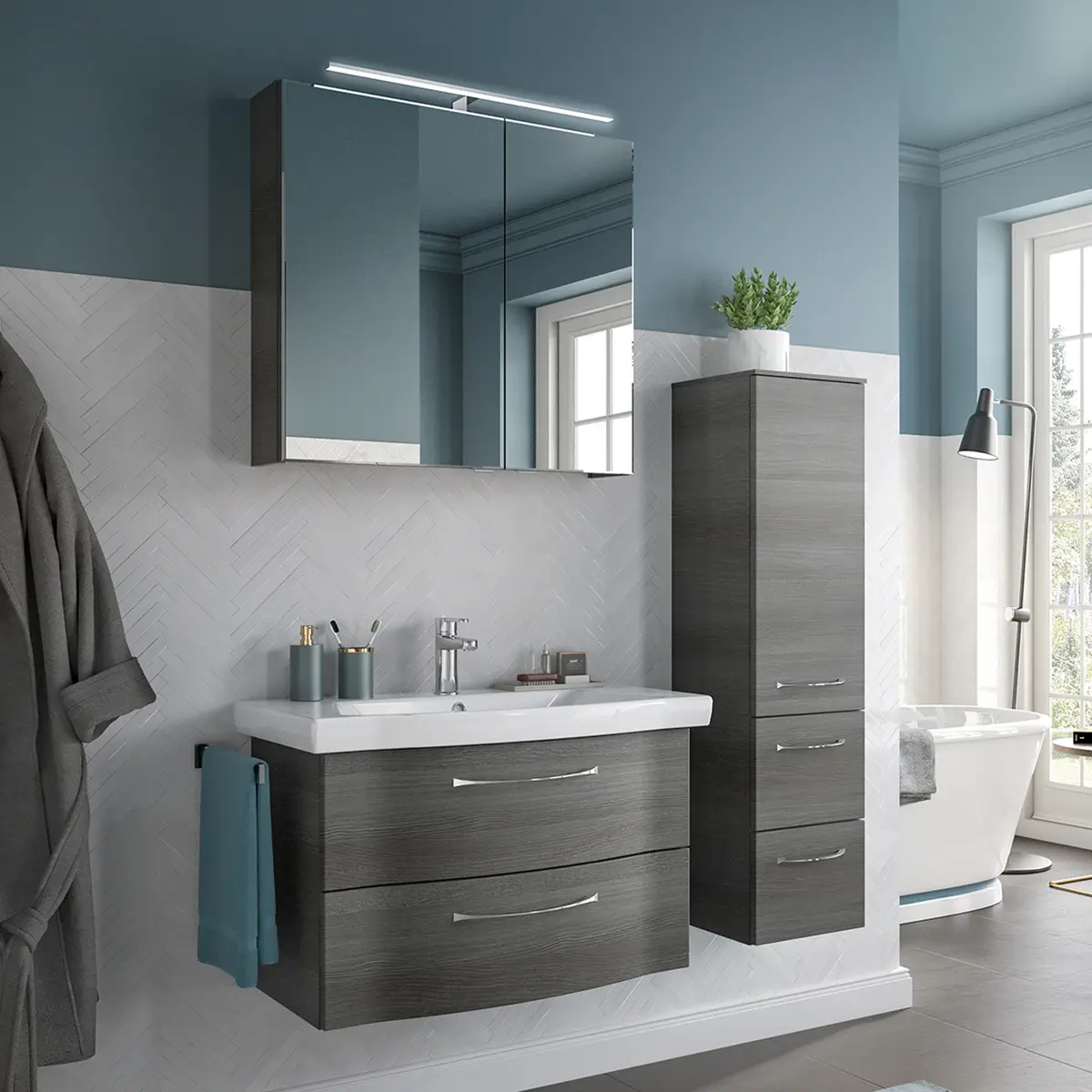 Badezimmerset 6005 II | Grau