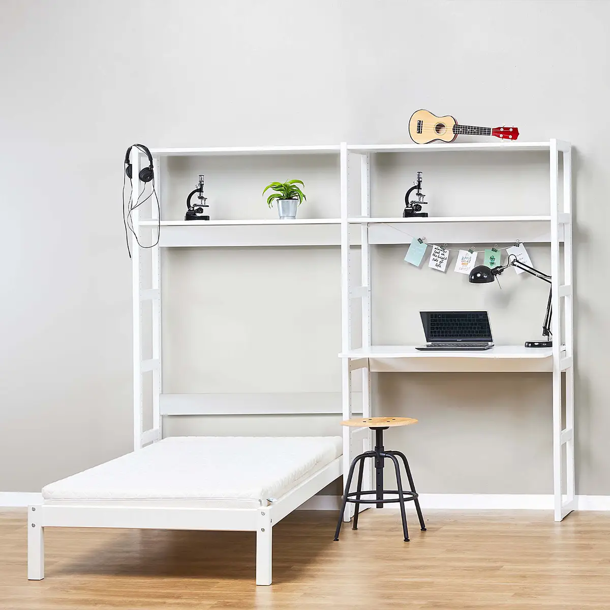 Regal mit Bett II | Weiß