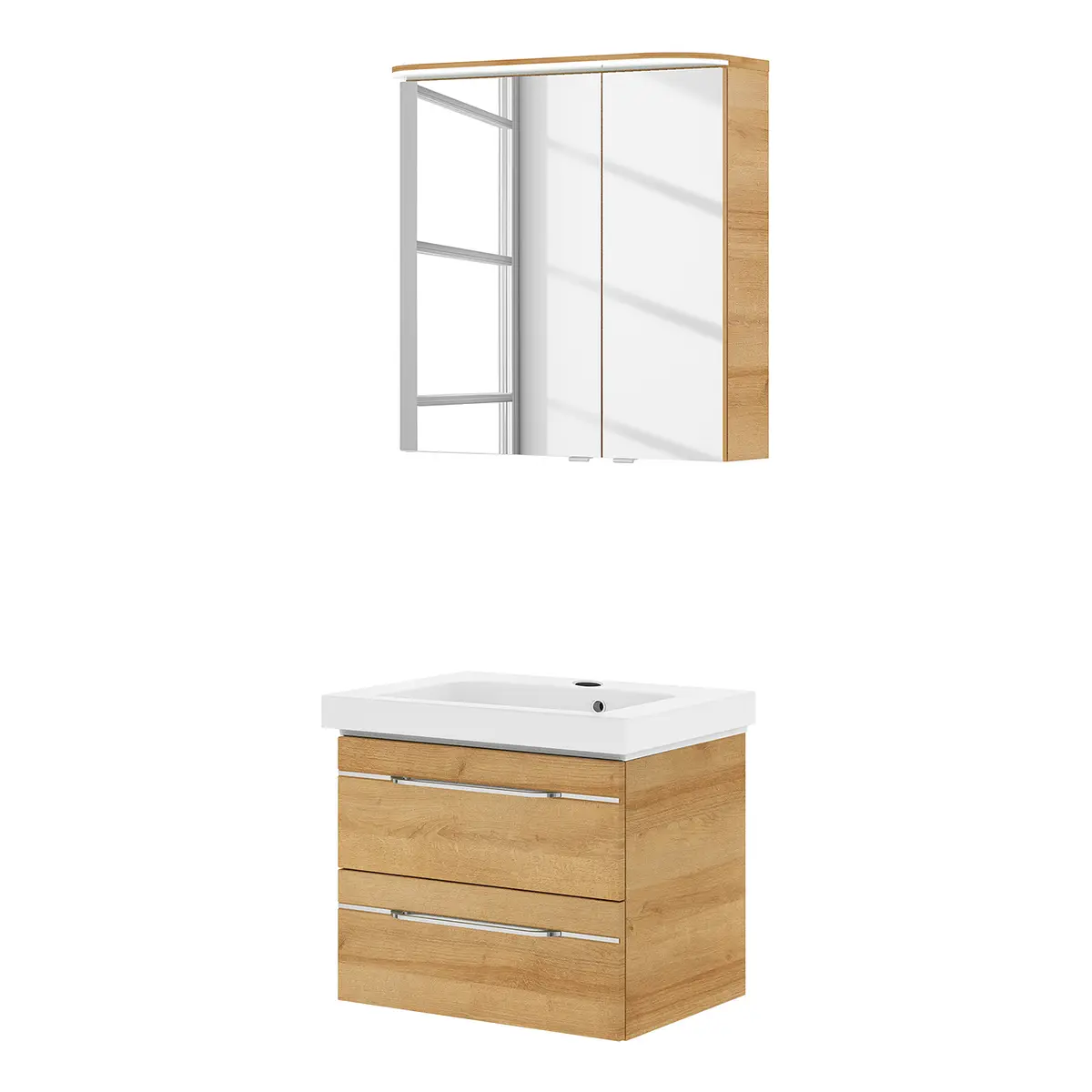 Badezimmerset Balto I 2-teilig 70cm Braun/Eiche Riviera Dekor