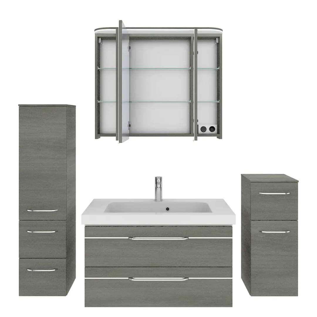 Badezimmerset Balto IV 4-teilig | Grau
