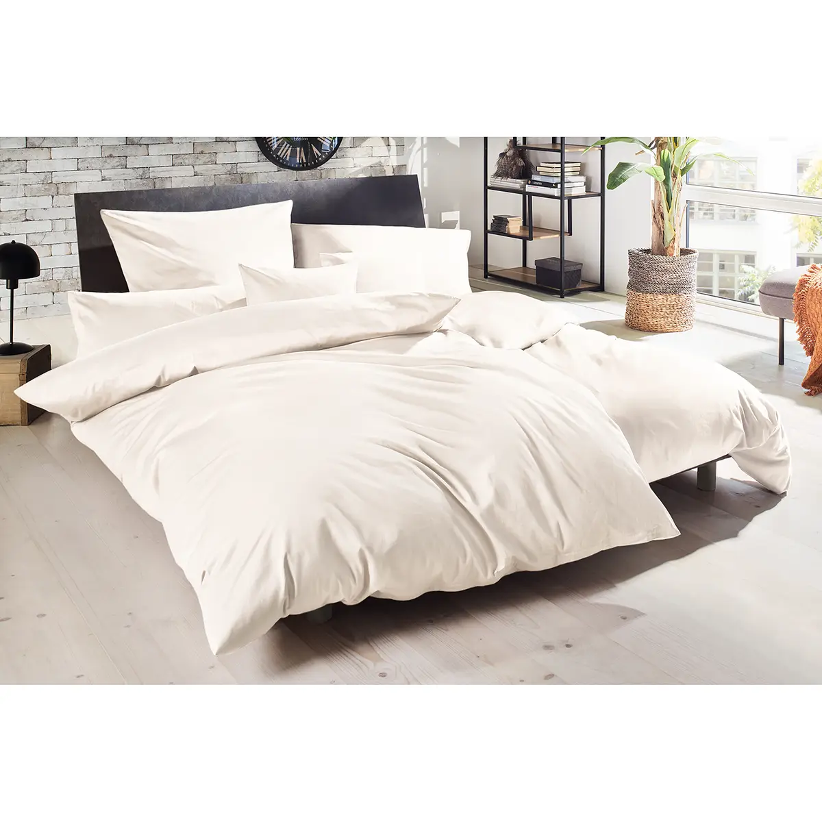 Luxus-Satin-Bettwäsche Montainville | Beige