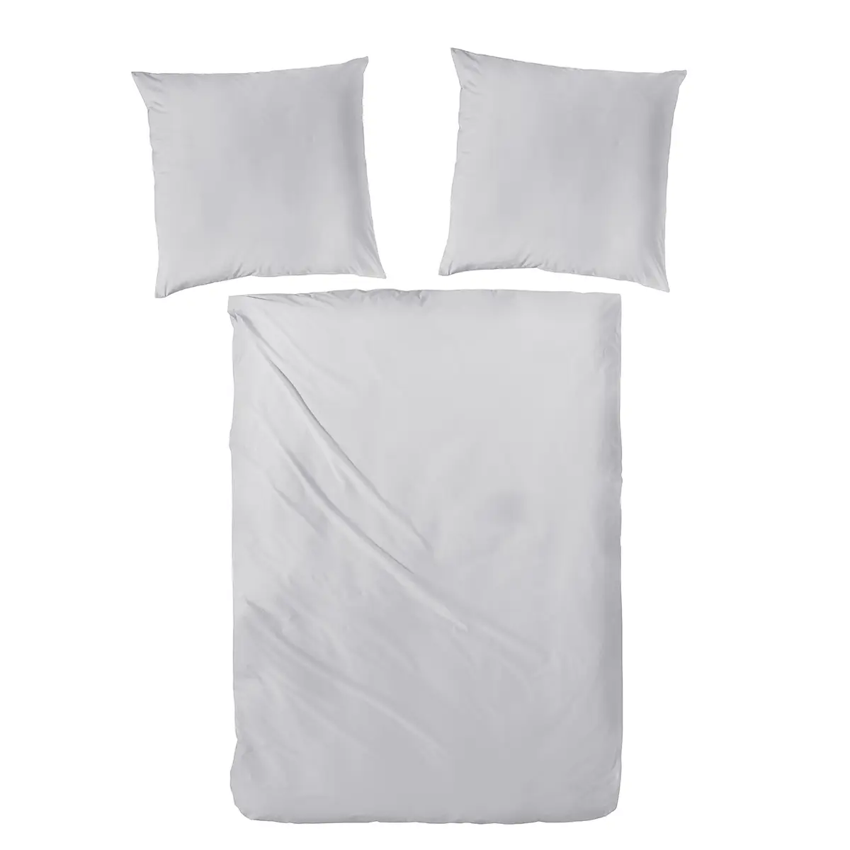 Luxus-Satin-Bettwäsche Montainville | Silber