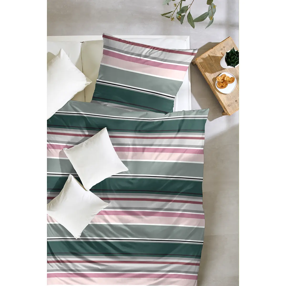 Perkal-Bettwäsche Late Summer Stripe | Mehrfarbig